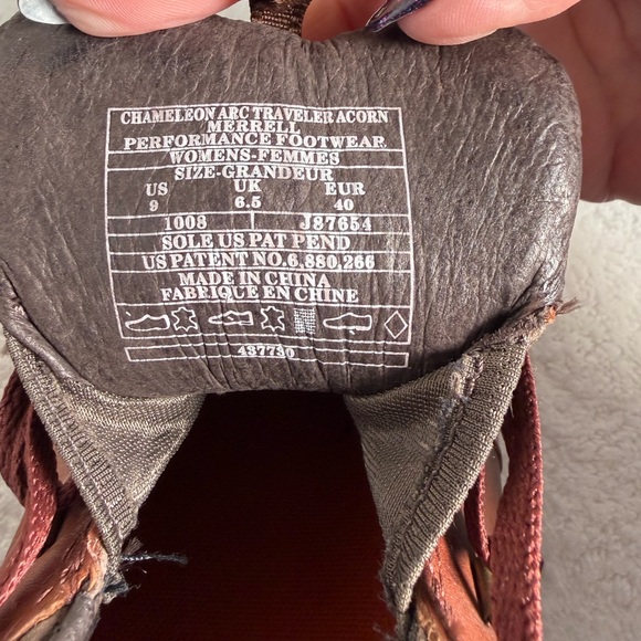 Merrell Women's Brown Leather Hiking Shoes Size 9 - Picture 6 of 7